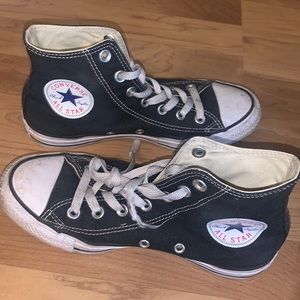 Black high top vintage converse